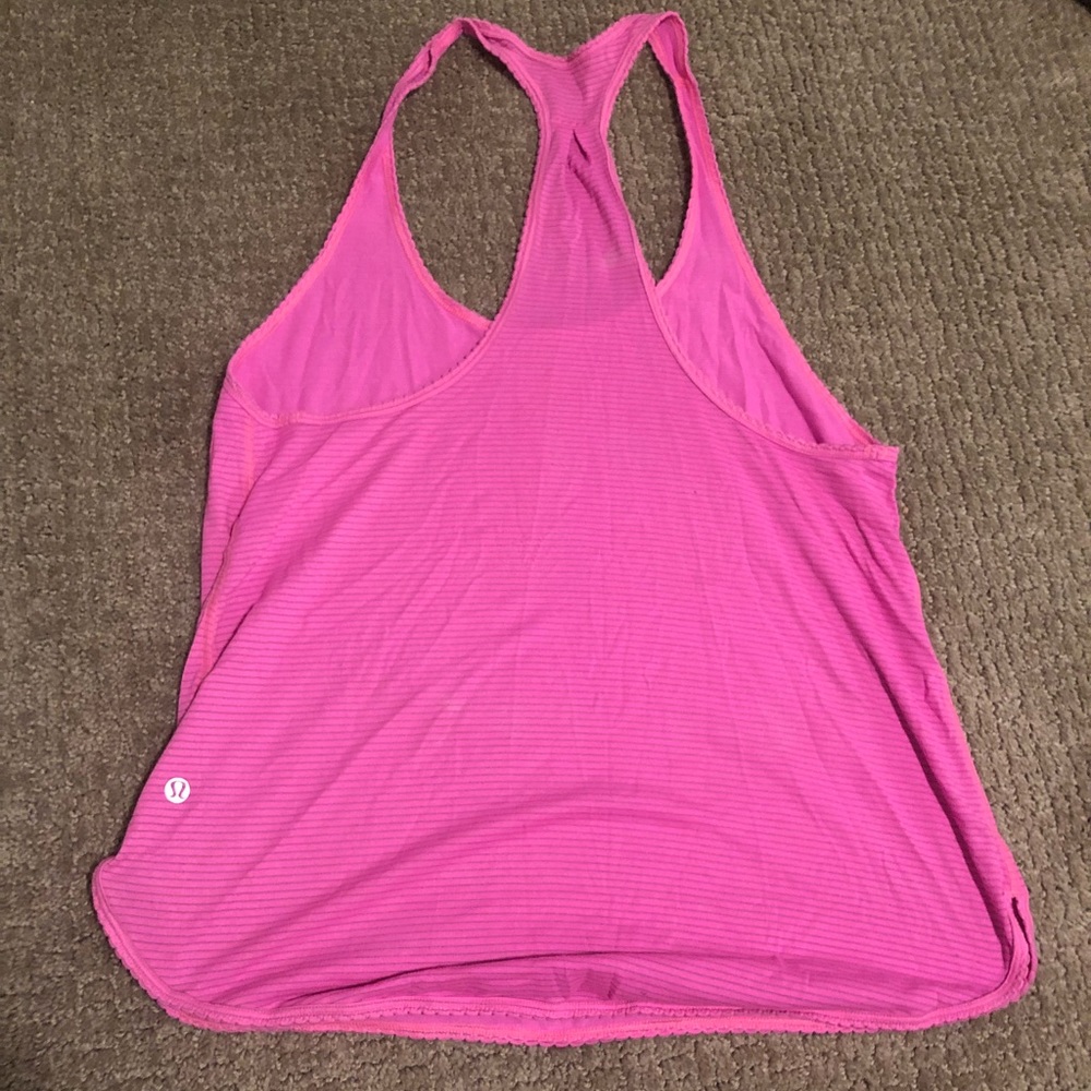 Lululemon 105F Singlet Pink Luon Tank 6